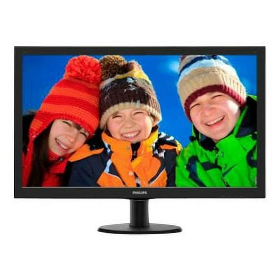 Philips V-line 273V5LHSB - LED monitor - 27" - 1920 x 1080 Full HD (1080p) @ 60 Hz - 300 cd/m�� - 1000:1 - 5 ms - HDMI, VGA - textured black, black hairline