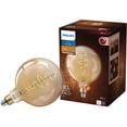 thumbnail image 1 of Philips Vintage 40W Equivalent Amber G63 Medium LED Decorative Light Bulb 575225, 1 of 2