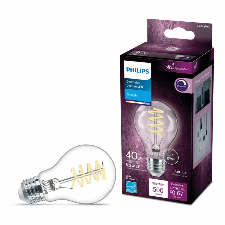 Philips - Lampadina LED 7,3W=100W, 1535 lumen, 3000K, trasparente