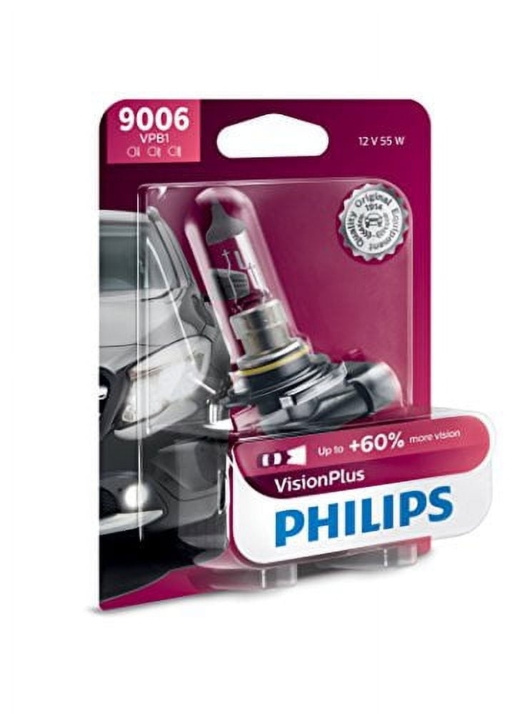 Philips Vision Plus 9006 60% More Light 3300K 12V 55W Car Headlight Bulb  (each) 