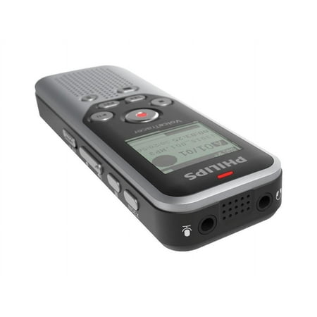 Philips - VoiceTracer Digital Voice Recorder 8GB DVT1250 - Dark Silver & Black