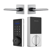 Philips Wi-Fi Smart Deadbolt Door Lock with Multiple Access Methods Including Fingerprint Reader with Lever