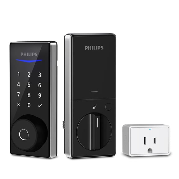 Philips WiFi Fingerprint Touchscreen Smart Door Lock Deadbolt, Satin Nickel Finish