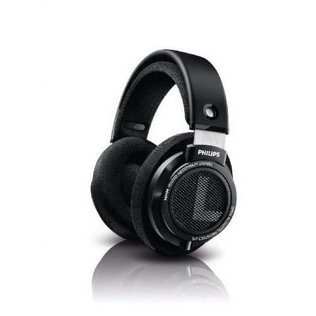 Philips Wired SHP9500 HiFi Precision Stereo Over Ear Headphones Studio, 3m Cable, 50mm Drivers, Black