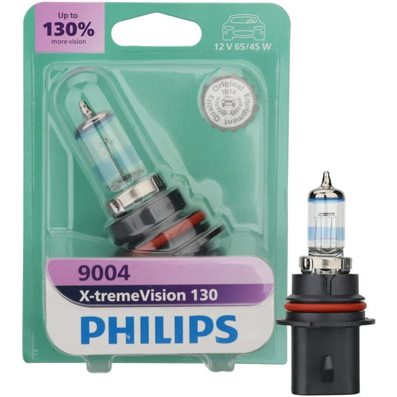 Philips X-tremeVision 130 9004 Halogen Headlight Bulb, 1 pack, Fits Select Vehicles