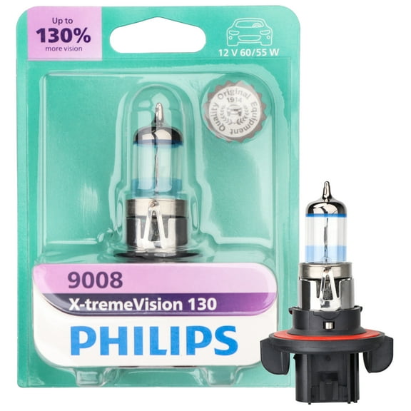 Philips X-tremeVision 130 9008/H13 Halogen Headlight Bulb, 1 pack, Fits Select Vehicles