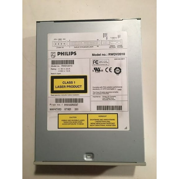 Philips dvd/rw 2000 series rwdv2010 ide internal beige