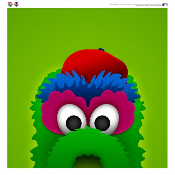 Phillie Phanatic Philadelphia Phillies 12'' x 12'' Minimalist Mascot Poster Print