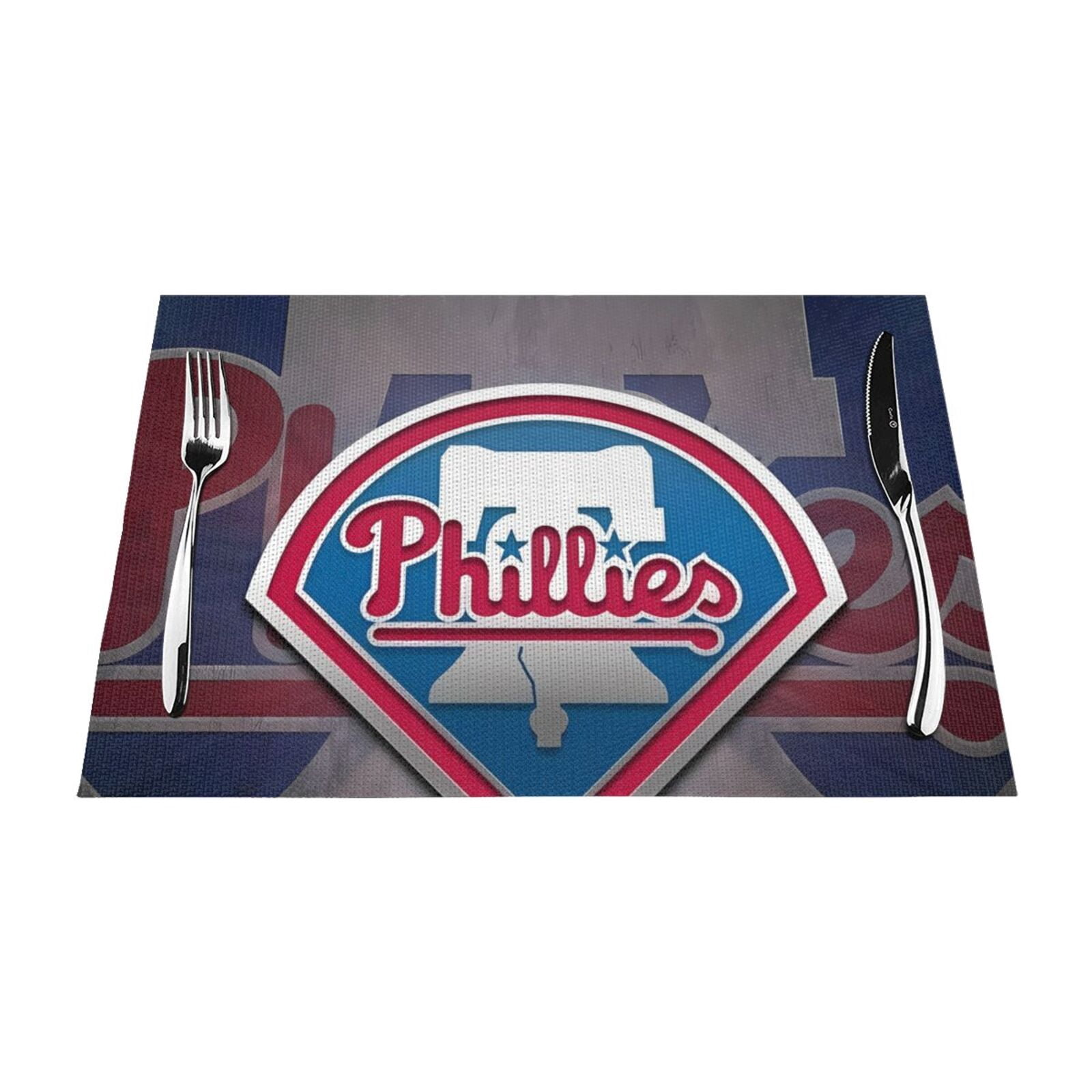 Phillies Team PVC Woven Dinner Plate Mat 12x18 Inch, Easy to Clean ...