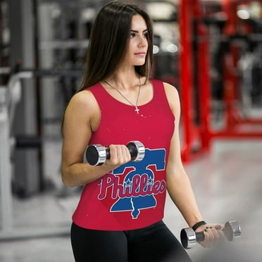 Phillies Women's Sleeveless round neck Workout Tank Top quick drying fitness vest