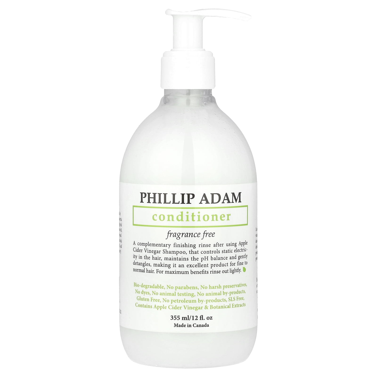 Phillip Adam Conditioner, Fragrance Free, 12 fl oz (355 ml)