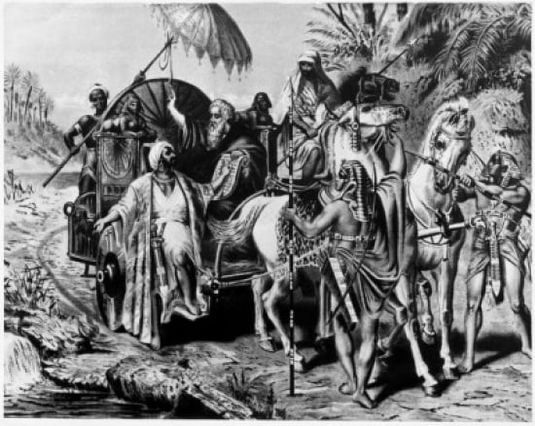 Phillip Baptizes the Ethiopian Eunuch Heinrich Jenny (1824-1891 Swiss) Canvas Art - (24 x 36)