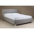 thumbnail image 1 of Phillip Bed , Faux Leather, Tufted Headboard-Finish:Gray/Chrome,Size:King, 1 of 2