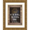 thumbnail image 1 of Phillip, Jamie 11x14 Gold Ornate Wood Framed with Double Matting Museum Art Print Titled - Light Of The World, 1 of 4