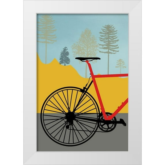 Phillip, Jamie 11x14 White Modern Wood Framed Museum Art Print Titled - Mountain Bike