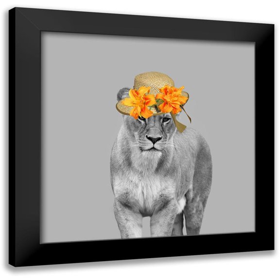 Phillip, Jamie 12x12 Black Modern Framed Museum Art Print Titled - Jungle Queen B