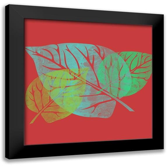 Phillip, Jamie 12x12 Black Modern Framed Museum Art Print Titled - Leaves