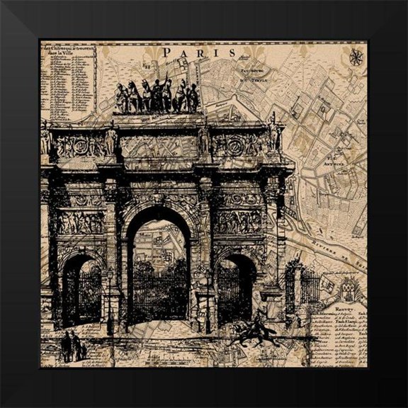 Phillip, Jamie 12x12 Black Modern Framed Museum Art Print Titled - Paris 1