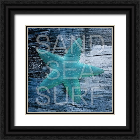 Phillip, Jamie 12x12 Black Ornate Wood Framed with Double Matting Museum Art Print Titled - Atlantic Ocean