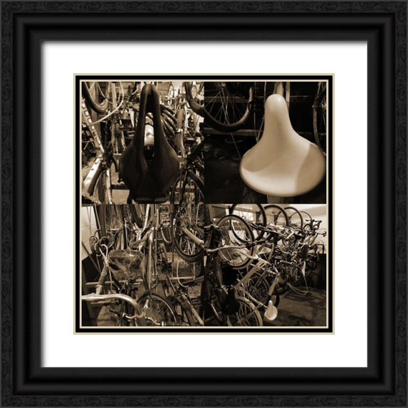 Phillip, Jamie 12x12 Black Ornate Wood Framed with Double Matting Museum Art Print Titled - Bicycle 1