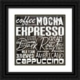 thumbnail image 1 of Phillip, Jamie 12x12 Black Ornate Wood Framed with Double Matting Museum Art Print Titled - Coffee Language, 1 of 4
