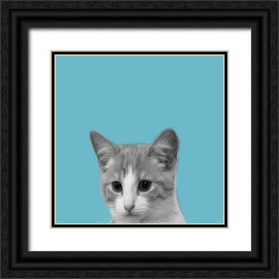 Phillip, Jamie 12x12 Black Ornate Wood Framed with Double Matting Museum Art Print Titled - Good Cat
