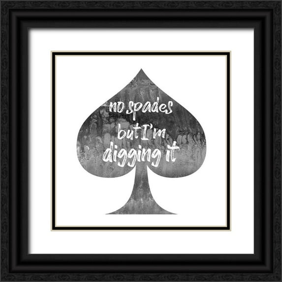 Phillip, Jamie 12x12 Black Ornate Wood Framed with Double Matting Museum Art Print Titled - Spades