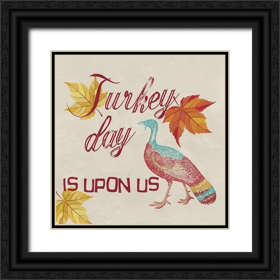Phillip, Jamie 12x12 Black Ornate Wood Framed with Double Matting Museum Art Print Titled - Turkey Day