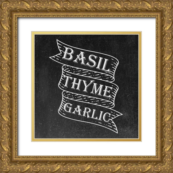 Phillip, Jamie 12x12 Gold Ornate Wood Framed with Double Matting Museum Art Print Titled - Herbs