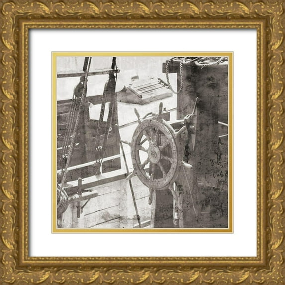 Phillip, Jamie 12x12 Gold Ornate Wood Framed with Double Matting Museum Art Print Titled - Nautical Voyage