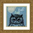thumbnail image 1 of Phillip, Jamie 12x12 Gold Ornate Wood Framed with Double Matting Museum Art Print Titled - Owl, 1 of 4