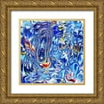 thumbnail image 1 of Phillip, Jamie 12x12 Gold Ornate Wood Framed with Double Matting Museum Art Print Titled - Toned Jewel Abstract, 1 of 4