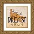thumbnail image 1 of Phillip, Jamie 12x12 Gold Ornate Wood Framed with Double Matting Museum Art Print Titled - Turkey Breast, 1 of 4