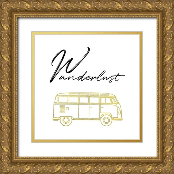 Phillip, Jamie 12x12 Gold Ornate Wood Framed with Double Matting Museum Art Print Titled - Wanderlust 3
