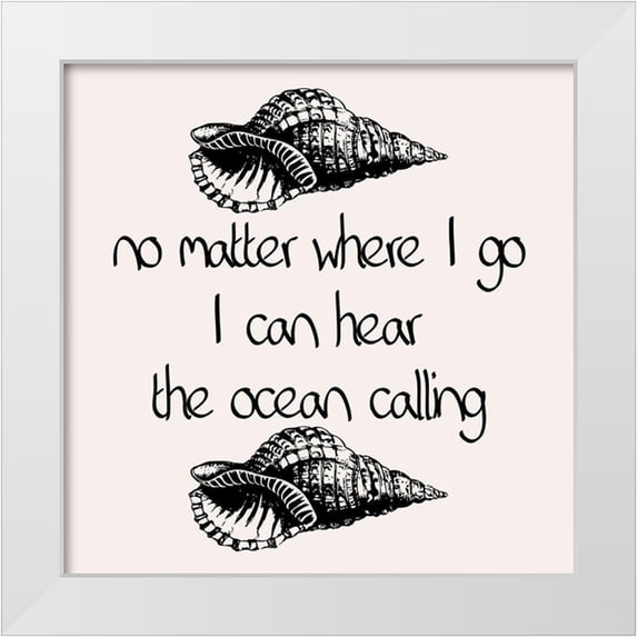 Phillip, Jamie 12x12 White Modern Wood Framed Museum Art Print Titled - Black Ink Coastal
