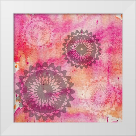 Phillip, Jamie 12x12 White Modern Wood Framed Museum Art Print Titled - Pink Aroma