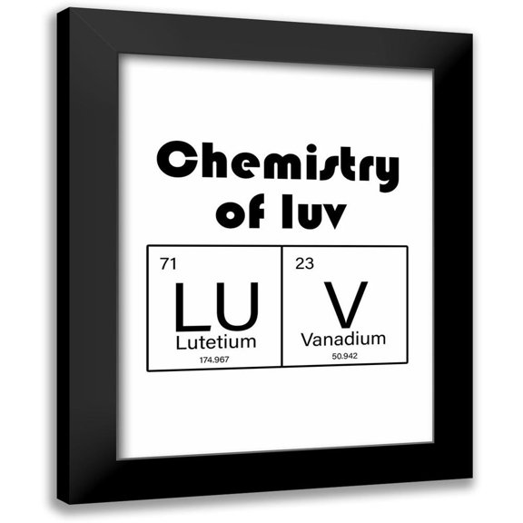 Phillip, Jamie 12x14 Black Modern Framed Museum Art Print Titled - Love Chemistry