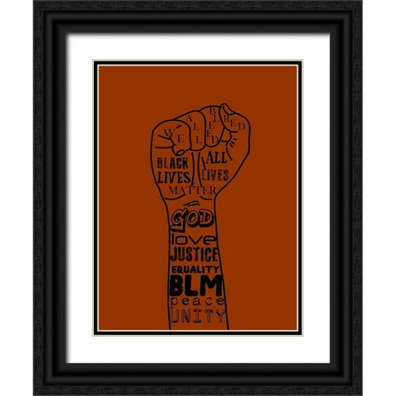 Phillip, Jamie 12x14 Black Ornate Wood Framed with Double Matting Museum Art Print Titled - Black Lives
