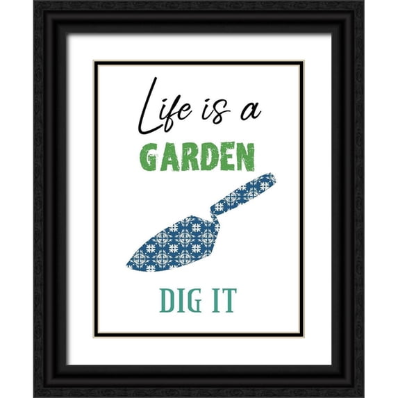 Phillip, Jamie 12x14 Black Ornate Wood Framed with Double Matting Museum Art Print Titled - Garden