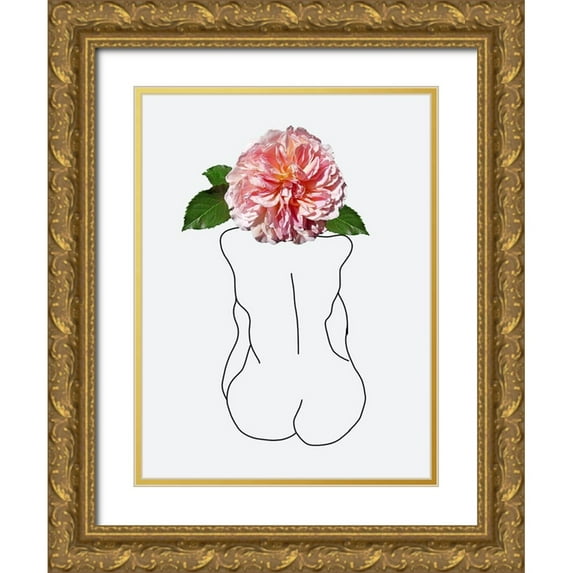 Phillip, Jamie 12x14 Gold Ornate Wood Framed with Double Matting Museum Art Print Titled - Bath Time 2