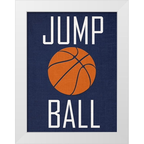 Phillip, Jamie 12x14 White Modern Wood Framed Museum Art Print Titled - Basketball