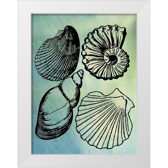 Phillip, Jamie 12x14 White Modern Wood Framed Museum Art Print Titled - Bath Shells