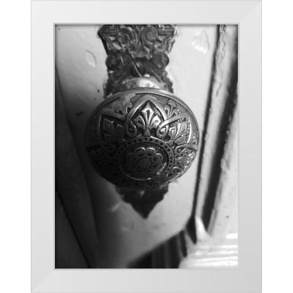 Phillip, Jamie 12x14 White Modern Wood Framed Museum Art Print Titled - Door Knob 1
