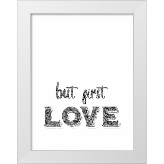 Phillip, Jamie 12x14 White Modern Wood Framed Museum Art Print Titled - Love First