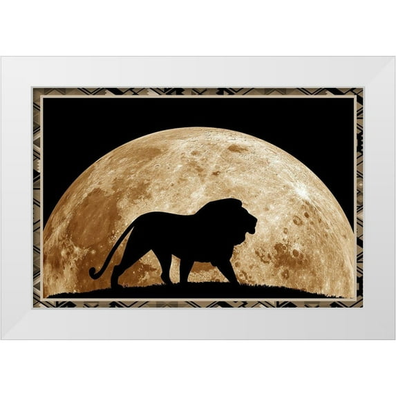 Phillip, Jamie 14x11 White Modern Wood Framed Museum Art Print Titled - Lion