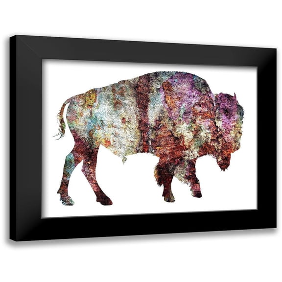 Phillip, Jamie 14x12 Black Modern Framed Museum Art Print Titled - Rustic Bison