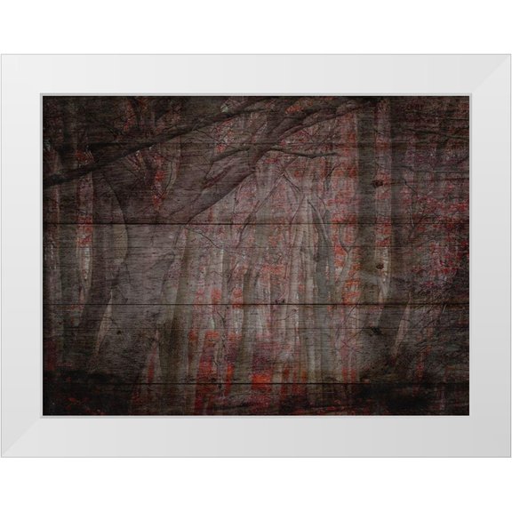 Phillip, Jamie 14x12 White Modern Wood Framed Museum Art Print Titled - Fall Woods 2