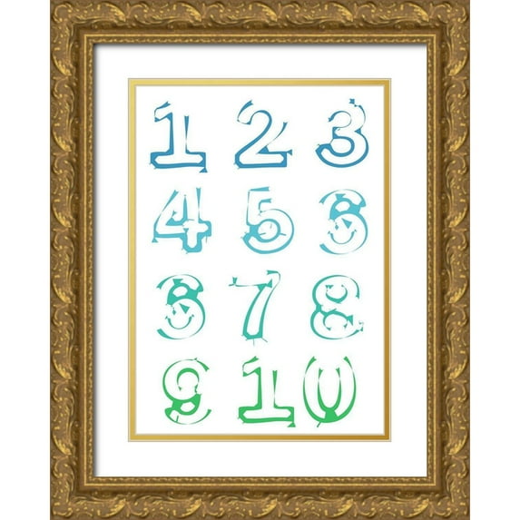 Phillip, Jamie 14x18 Gold Ornate Wood Framed with Double Matting Museum Art Print Titled - Numbers