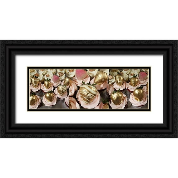 Phillip, Jamie 14x7 Black Ornate Wood Framed with Double Matting Museum Art Print Titled - Cupcake Wall