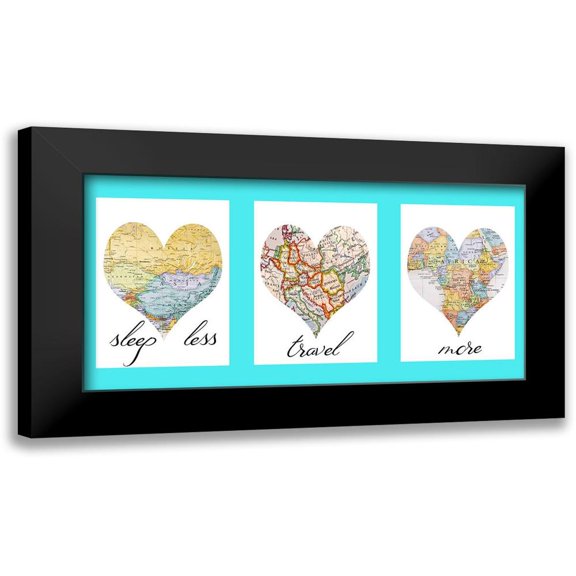 Phillip, Jamie 14x9 Black Modern Framed Museum Art Print Titled - Love Map